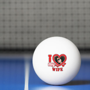 Ik hou van mijn vrouw gepersonaliseerd pingpongbal