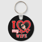 Ik hou van mijn vrouw gepersonaliseerd sleutelhanger (Achterkant)