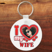 Ik hou van mijn vrouw gepersonaliseerd sleutelhanger (Achterkant)