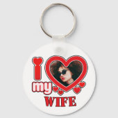 Ik hou van mijn vrouw gepersonaliseerd sleutelhanger (Achterkant)