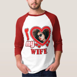 Ik hou van mijn vrouw gepersonaliseerd t-shirt