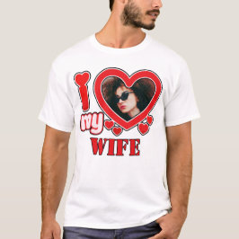 Ik hou van mijn vrouw gepersonaliseerd t-shirt