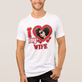 Ik hou van mijn vrouw gepersonaliseerd Tri-Blend shirt