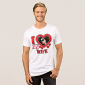 Ik hou van mijn vrouw gepersonaliseerd Tri-Blend shirt (Voorkant volledig)