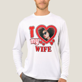 Ik hou van mijn vrouw gepersonaliseerd Tri-Blend shirt