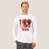 Ik hou van mijn vrouw gepersonaliseerd Tri-Blend shirt (Voorkant)