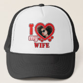 Ik hou van mijn vrouw gepersonaliseerd trucker pet (Voorkant)