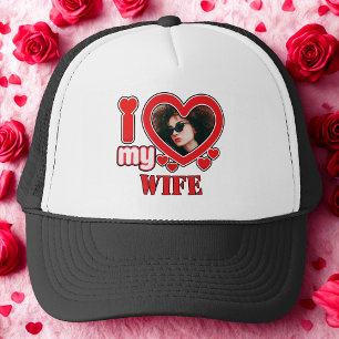 Ik hou van mijn vrouw gepersonaliseerd trucker pet