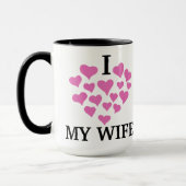 Ik hou van mijn vrouw gepersonaliseerde koffie Mok (Links)