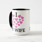 Ik hou van mijn vrouw gepersonaliseerde koffie Mok (Voorkant links)