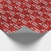 Ik hou van Mijn vrouw Gepersonaliseerde tekst Rode Cadeaupapier (Hoek)