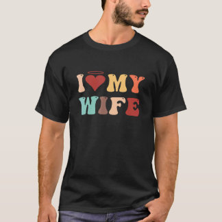 Ik hou van mijn vrouw grafische Mannen T-shirt