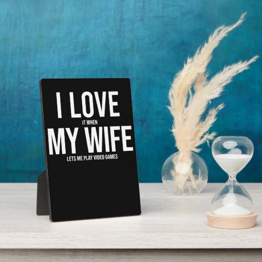 Ik hou van mijn vrouw, grappige kunst Gift Fotoplaat (Zijkant)