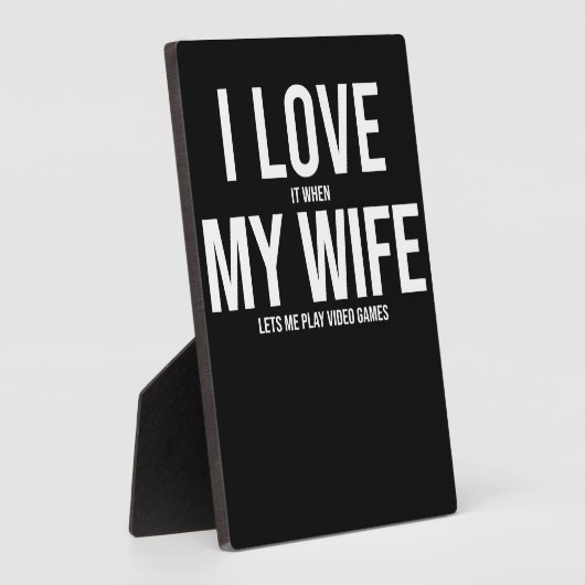 Ik hou van mijn vrouw, grappige kunst Gift Fotoplaat (Zijkant)