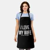 Ik hou van mijn vrouw, grappige kunst Gift Schort (Gedragen)