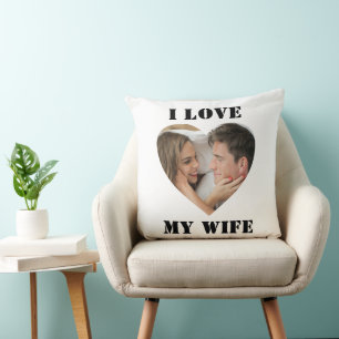 Ik hou van mijn vrouw Hart aangepaste gepersonalis Kussen