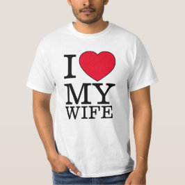 Ik hou van mijn vrouw hart Valentijnsdag aangepast T-shirt