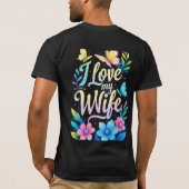 Ik hou van mijn vrouw - hartelijk t-shirt (Achterkant)