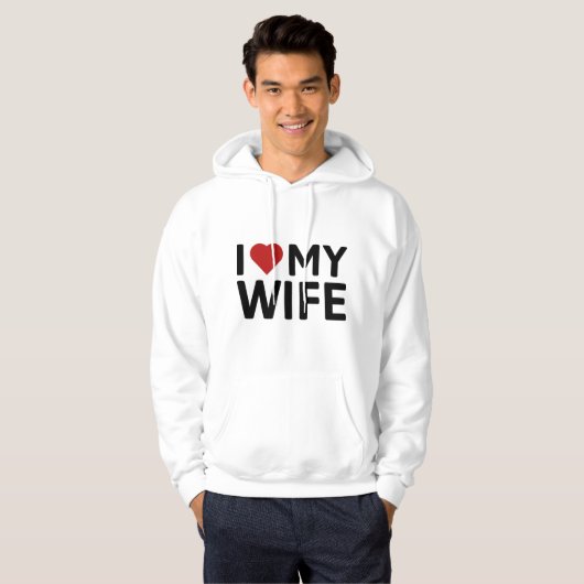 Ik hou van mijn vrouw hoodie (Voorkant volledig)