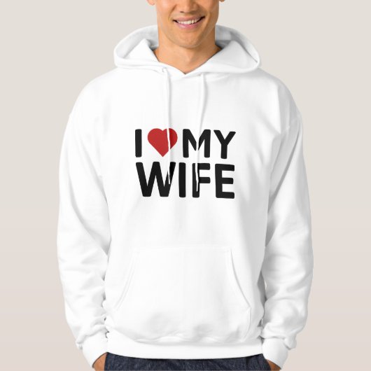 Ik hou van mijn vrouw hoodie (Voorkant)