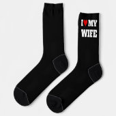 Ik hou van mijn vrouw leuke trouwsokken sokken (Links)