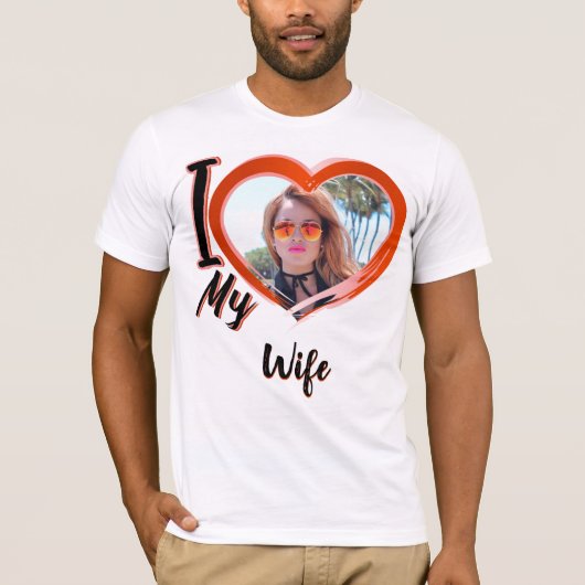 Ik hou van mijn vrouw Mannen overhemden T-shirt (Voorkant)