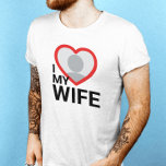 Ik hou van mijn vrouw mannen overhemden t-shirt<br><div class="desc">Creëer je eigen I Love My Wife mannen Photo Text T-Shirt with this modern and grappig shirt sjabloon with a coole modern sans serif font and vrouw photoshop in a reus red hart. Voeg uw eigen foto, jouw naam of om het even welke gepersonaliseerde tekst toe. Het T-shirt "Ik hou...</div>