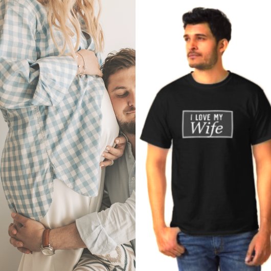 Ik hou van mijn vrouw Mannen T-shirt