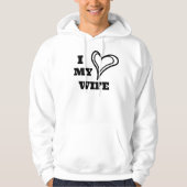 Ik hou van mijn vrouw op maat hoodie (Voorkant)