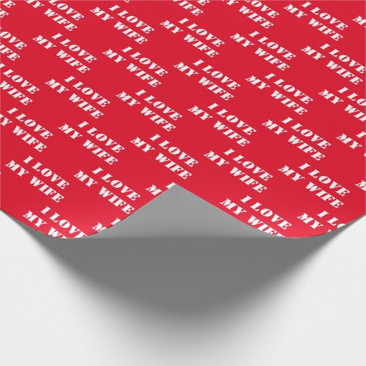 Ik hou van mijn vrouw Persoonlijke tekst Valentijn Cadeaupapier (Hoek)
