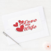 Ik hou van mijn vrouw rechthoekige sticker (Envelop)