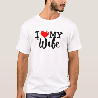 Ik hou van mijn vrouw Red Heart T-shirt