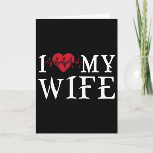Ik hou van mijn vrouw Rode Hart Grappige Moederdag Kaart (Voorkant)