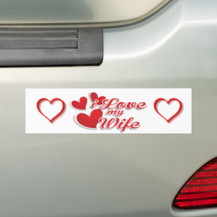 Ik hou van mijn vrouw... ... Romantische Valentijn Bumpersticker