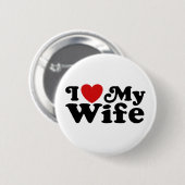 Ik hou van mijn vrouw ronde button 5,7 cm (Voorkant /achterkant)