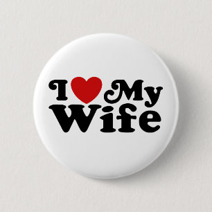 Ik hou van mijn vrouw ronde button 5,7 cm