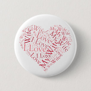 Ik hou van mijn vrouw ronde button 5,7 cm