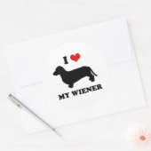 Ik hou van mijn vrouw ronde sticker (Envelop)