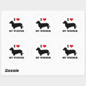 Ik hou van mijn vrouw ronde sticker (Vel)