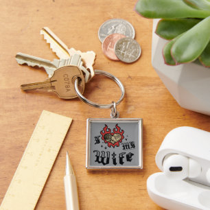 Ik hou van mijn vrouw - Rood - DingusDesign Sleutelhanger