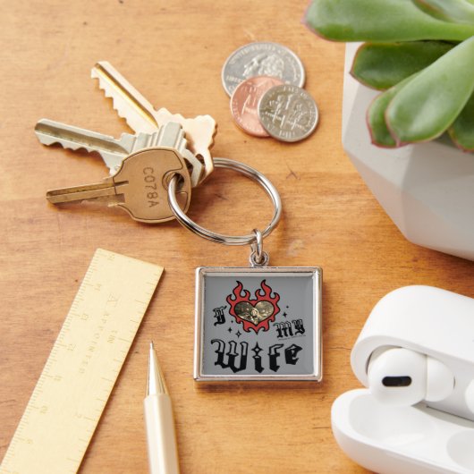Ik hou van mijn vrouw - Rood - DingusDesign Sleutelhanger (Bureau)
