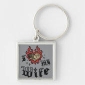 Ik hou van mijn vrouw - Rood - DingusDesign Sleutelhanger (Voorkant)