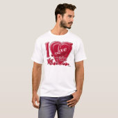 Ik hou van mijn vrouw rood - hart t-shirt (Voorkant volledig)