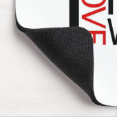 Ik hou van mijn vrouw (rood licht speciaal) muismat (Hoek)