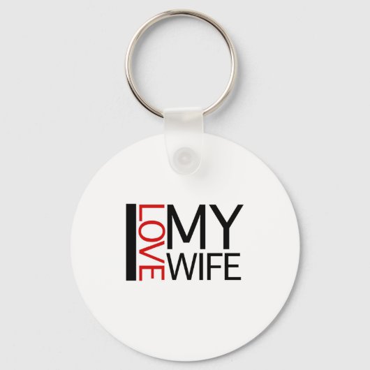 Ik hou van mijn vrouw (rood licht speciaal) sleutelhanger (Voorkant)