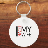 Ik hou van mijn vrouw (rood licht speciaal) sleutelhanger (Voorkant)