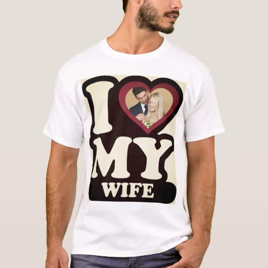 Ik hou van mijn vrouw San-Telmo - Aangepaste foto T-shirt (Voorkant)