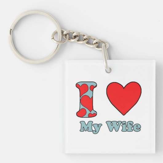 Ik hou van mijn vrouw sleutelhanger (voorkant)