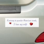 Ik hou van mijn vrouw sticker (Op auto)