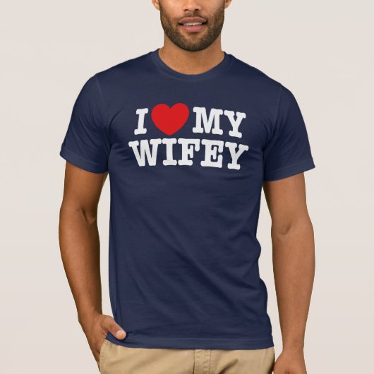 Ik hou van mijn vrouw t-shirt (Voorkant)